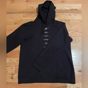 Black Naruto Akatsuki simple design hoodie by Port and Company